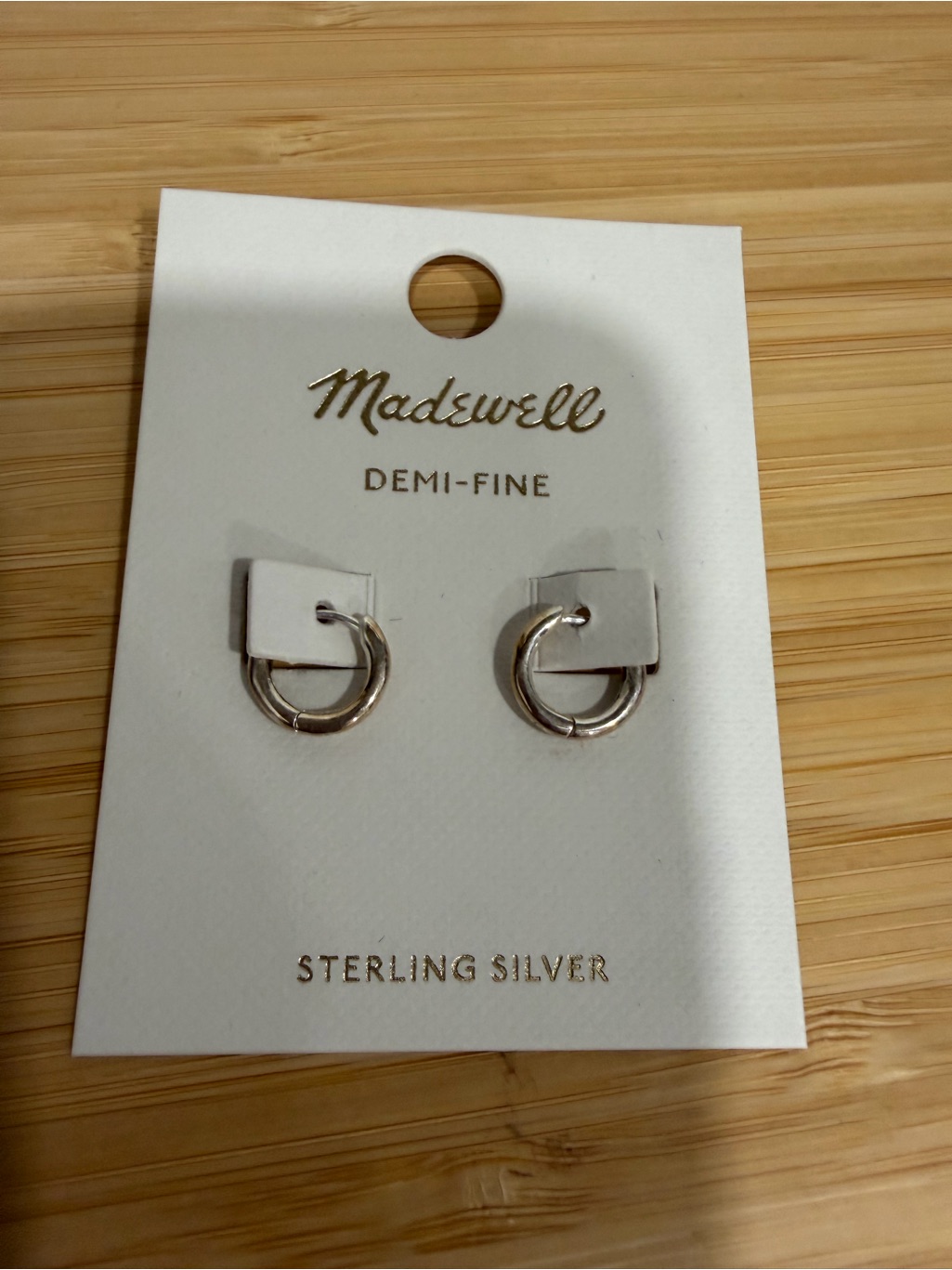 Madewell Sterling Silver Mini Double Hoop Earrings - Silver